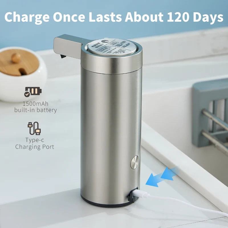 Ecoshyne Stainless Steel Sensor Soap Dispenser