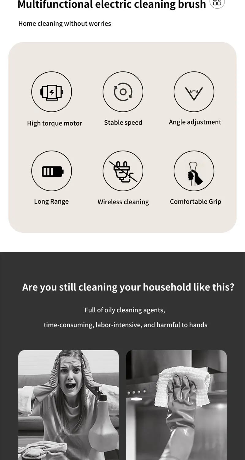 Ecoshyne Power Scrubber — Cordless Electric Spin Cleaner