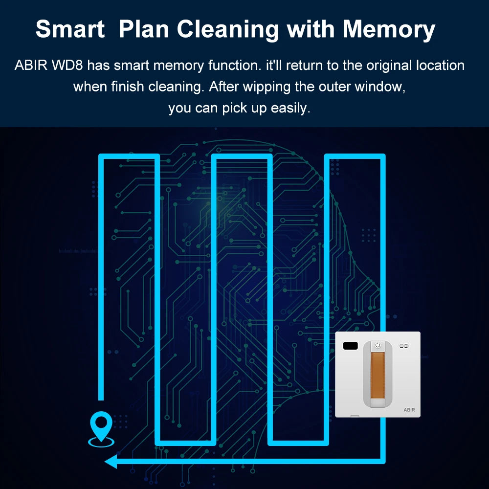 Ecoshyne Robot Window Cleaner — Laser Navigation, 4500Pa