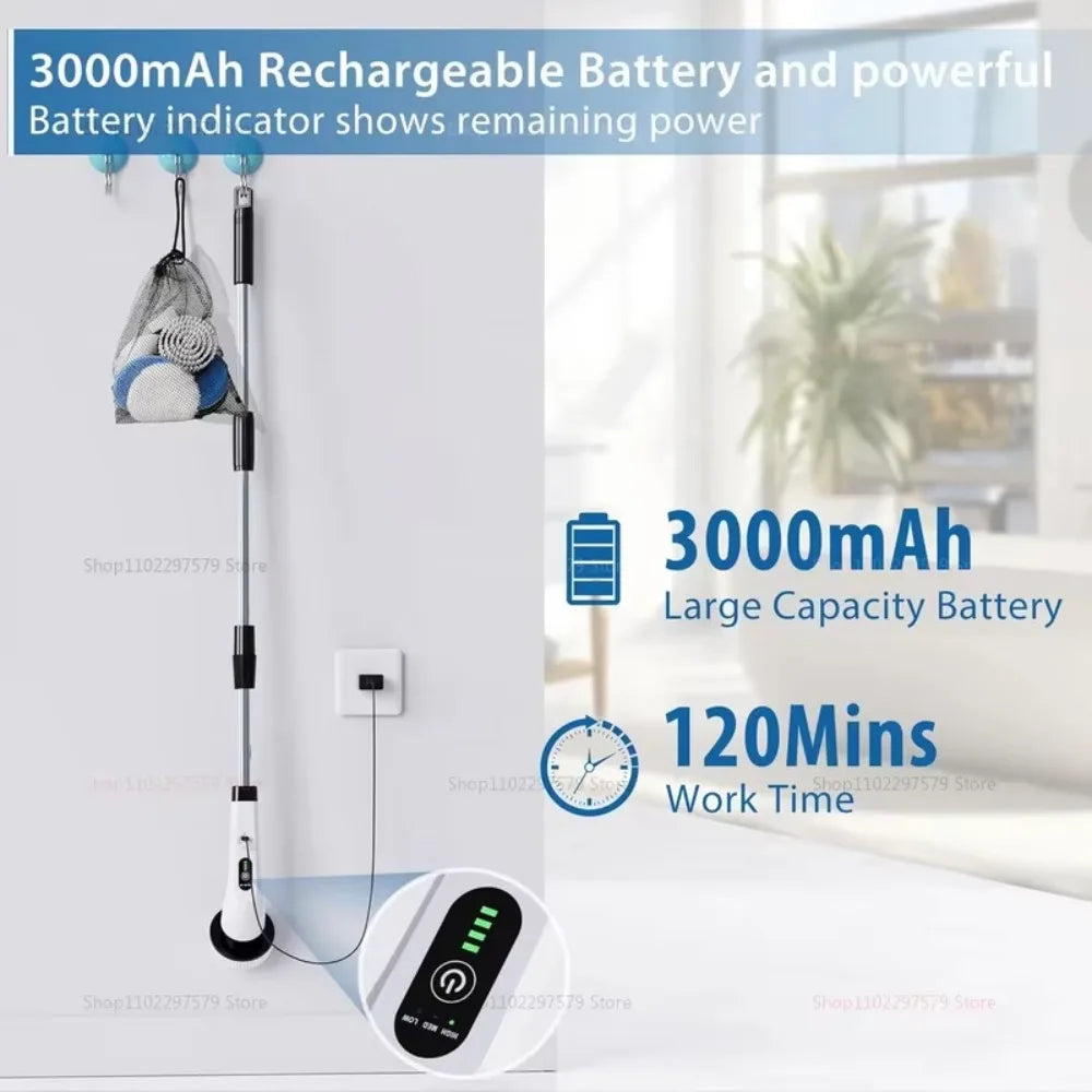 Ecoshyne Power Scrubber — Cordless Electric Spin Cleaner