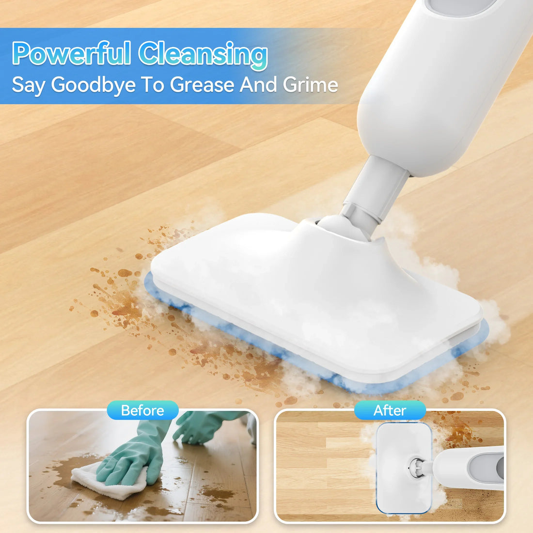 Ecoshyne Steam Mop — High-Temperature 6-in-1 Floor Cleaner