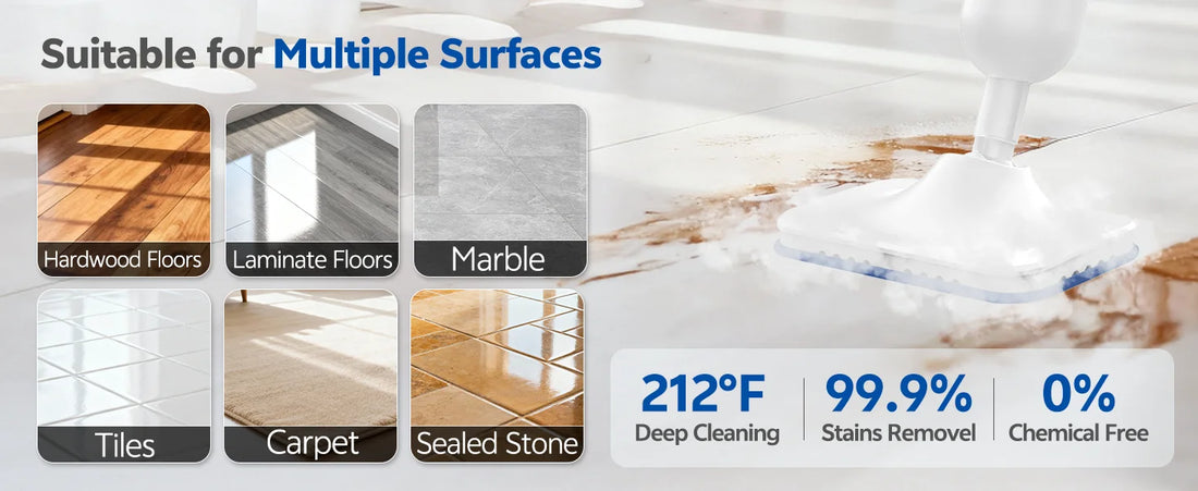 Ecoshyne Steam Mop — High-Temperature 6-in-1 Floor Cleaner
