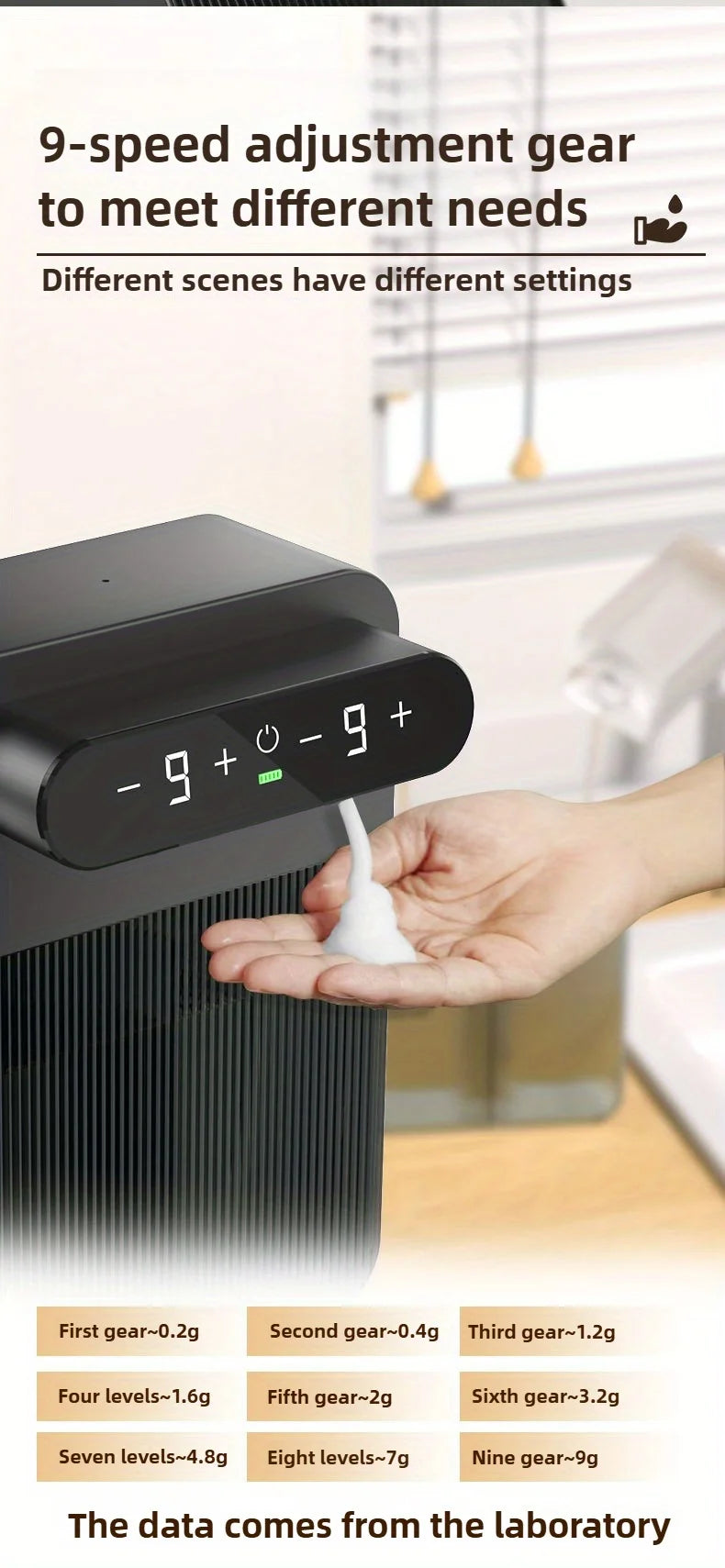 Ecoshyne Dual-Head Touchless Soap Dispenser — Foam & Liquid, Wall-Mountable