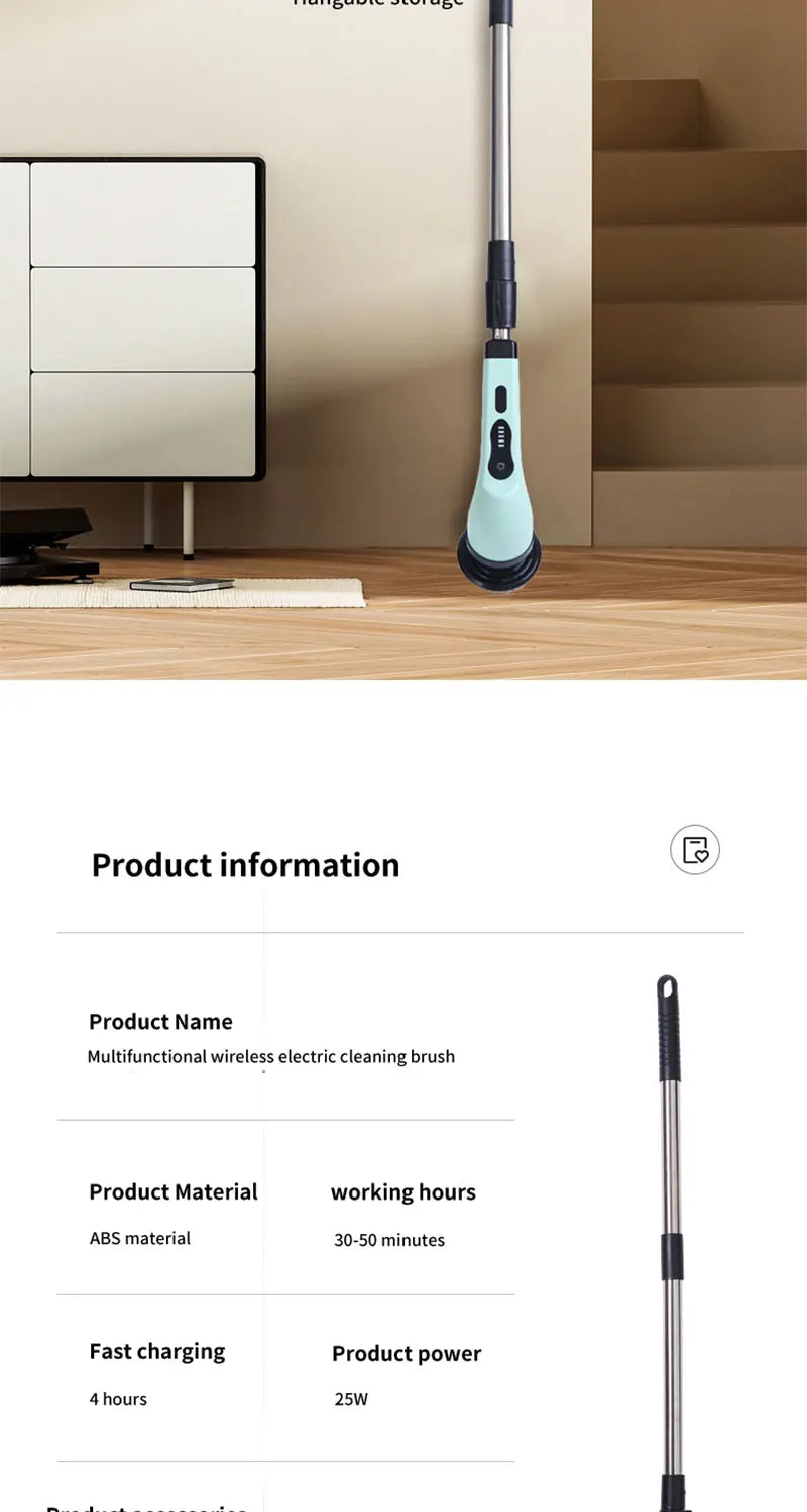 Ecoshyne Power Scrubber — Cordless Electric Spin Cleaner