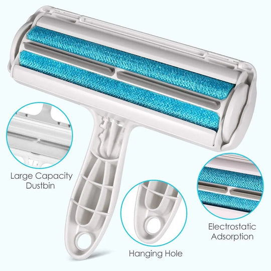 Ecoshyne Reusable Pet Hair Roller with Self-Cleaning Base