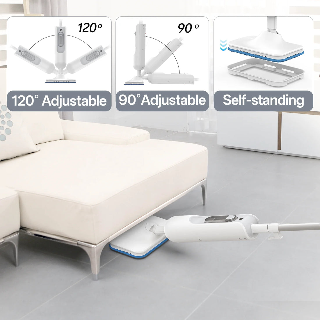 Ecoshyne Steam Mop — High-Temperature 6-in-1 Floor Cleaner