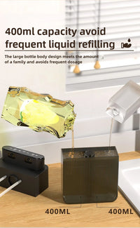 Ecoshyne Dual-Head Touchless Soap Dispenser — Foam & Liquid, Wall-Mountable