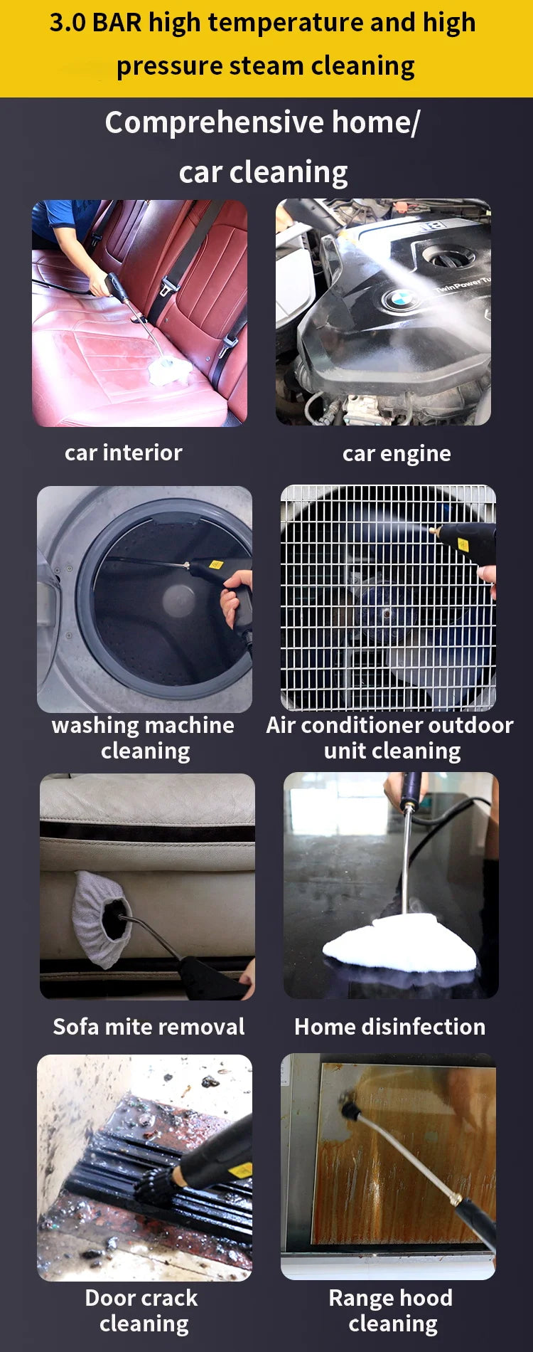 Ecoshyne Handheld High-Pressure Steam Cleaner