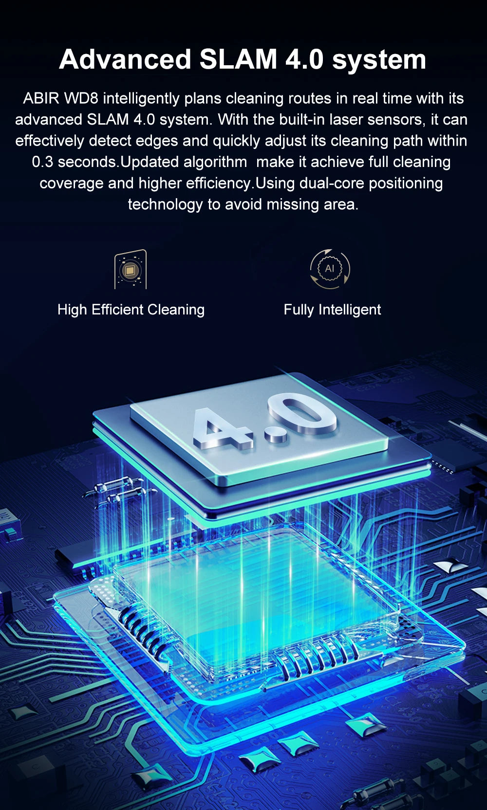 Window Cleaning Robot ABIR WD8, Dual Water Spray,Laser Sensor,High Vacuum Suction,Smart Home Glass Wall Wet Dry Cleaning Robot