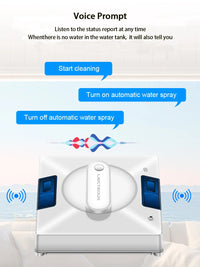 Ecoshyne Window Cleaning Robot — Laser Navigation, 4-Way Spray
