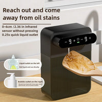 Ecoshyne Dual-Head Touchless Soap Dispenser — Foam & Liquid, Wall-Mountable