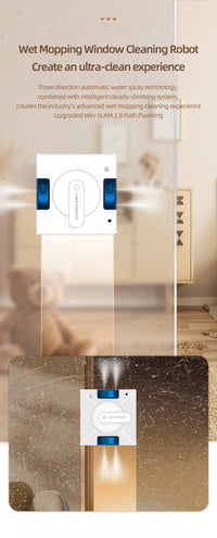 Ecoshyne Window Cleaning Robot — Laser Navigation, 4-Way Spray
