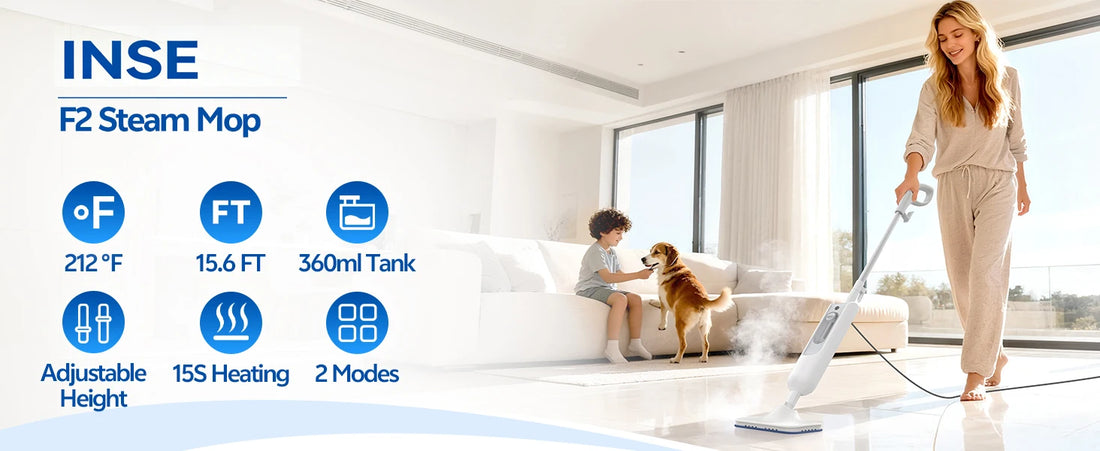 Ecoshyne Steam Mop — High-Temperature 6-in-1 Floor Cleaner