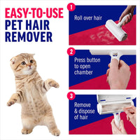Ecoshyne Reusable Pet Hair Roller with Self-Cleaning Base