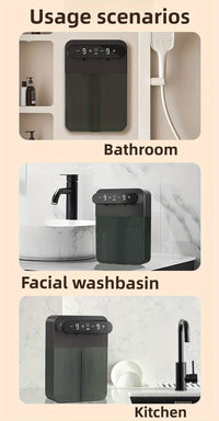 Ecoshyne Dual-Head Touchless Soap Dispenser — Foam & Liquid, Wall-Mountable