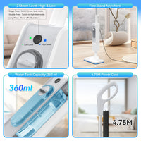 Ecoshyne Steam Mop — High-Temperature 6-in-1 Floor Cleaner