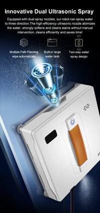 Ecoshyne Robot Window Cleaner — Laser Navigation, 4500Pa