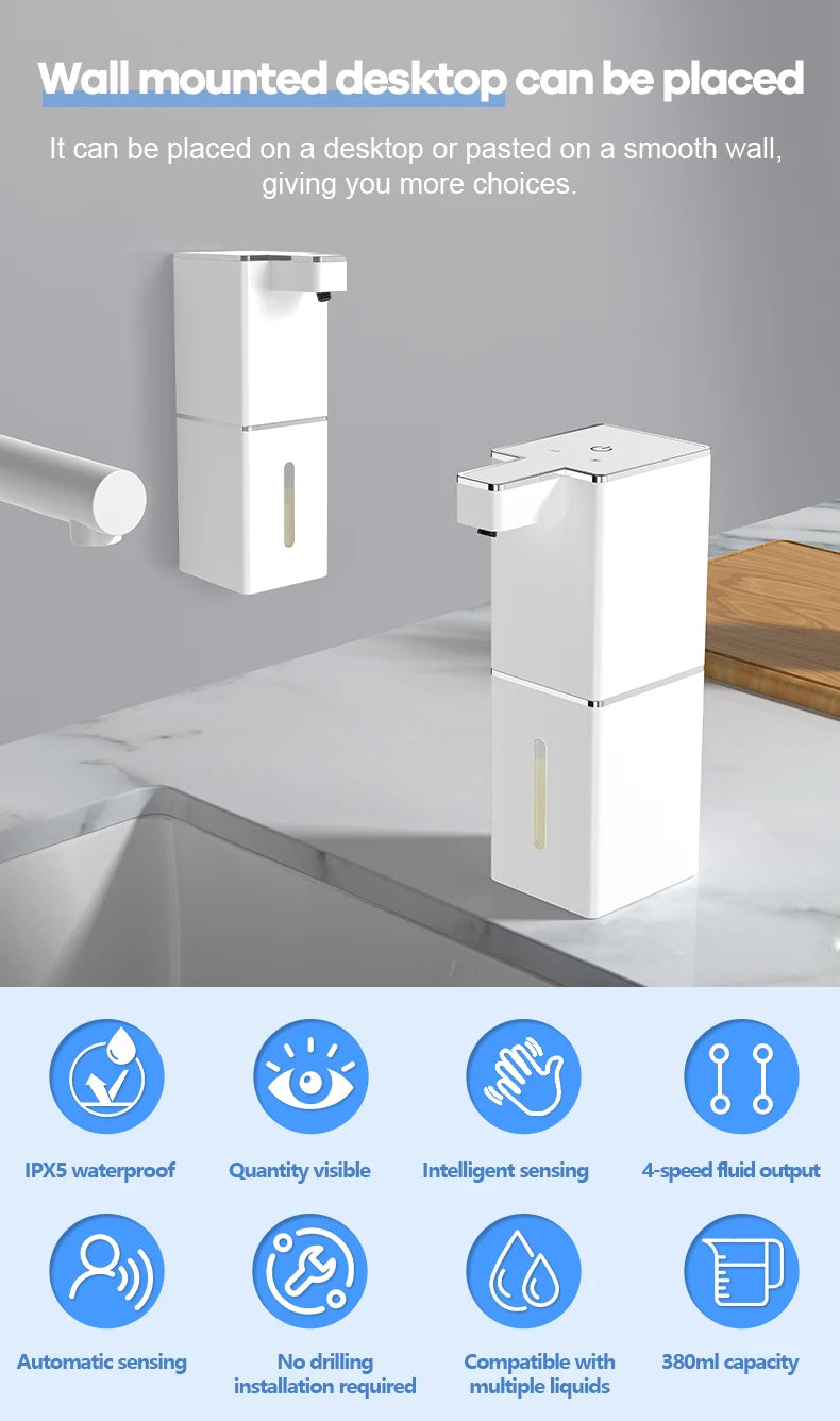 Ecoshyne Sensor Foam Dispenser — Wall-Mounted, Adjustable