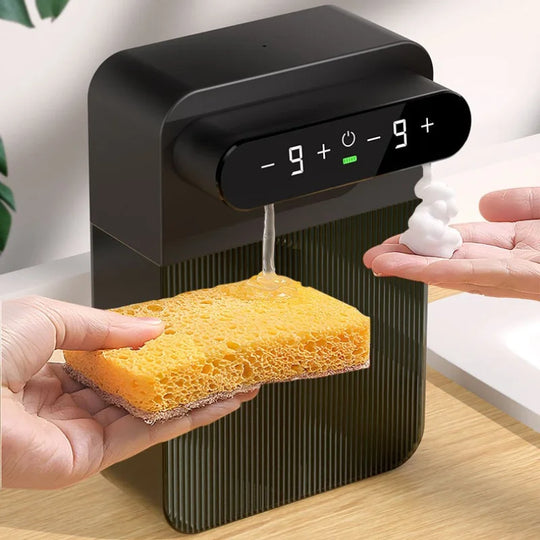 Ecoshyne Dual-Head Touchless Soap Dispenser — Foam & Liquid, Wall-Mountable