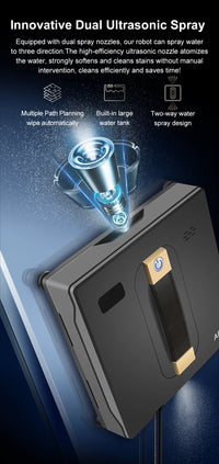 Ecoshyne Robot Window Cleaner — AI Navigation, 52m² Coverage