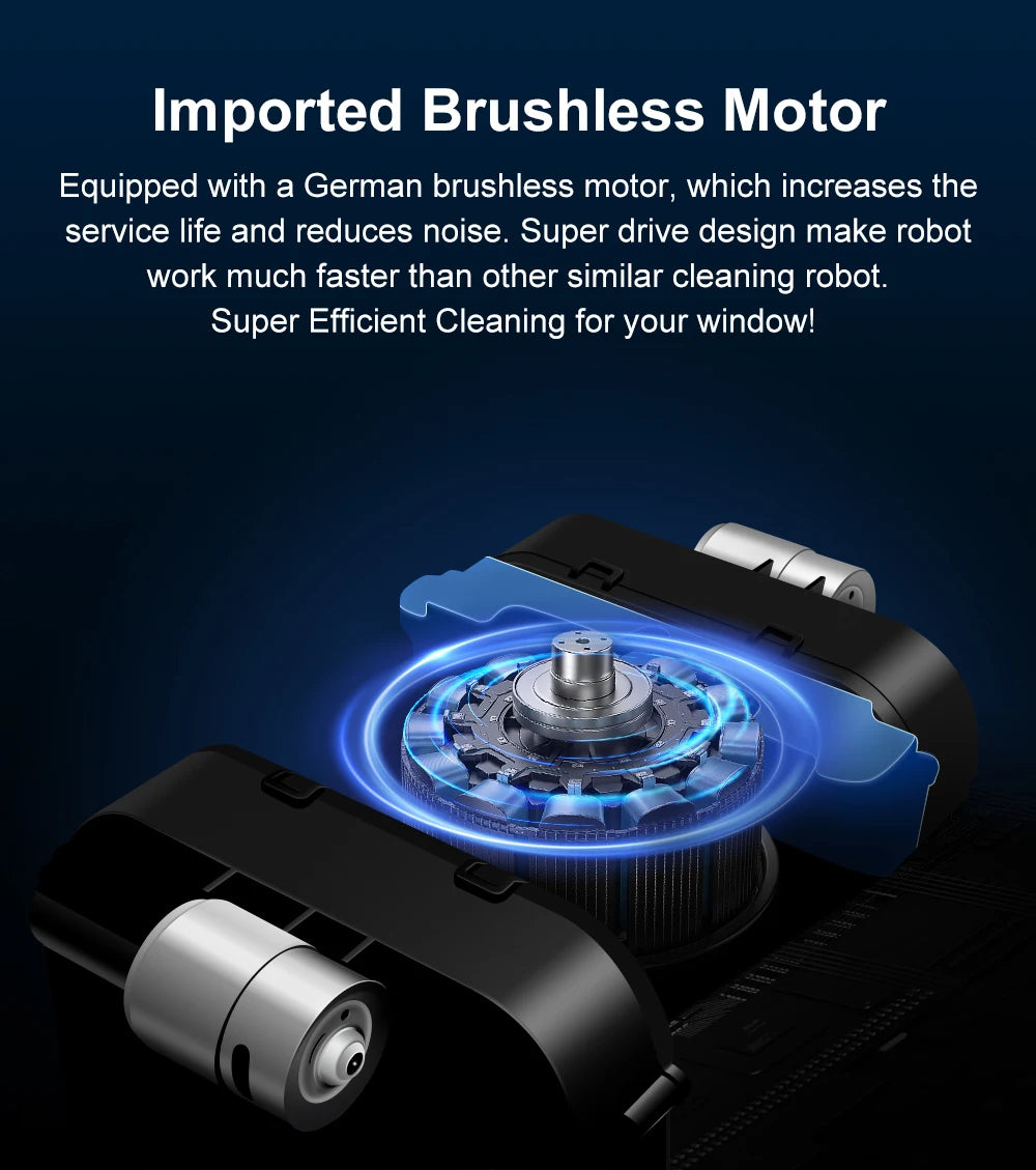 Robot Window Vacuum Cleaner ABIR WD8, Dual Water Spray, AI intelligent Wipping, Updated Laser,Smart Home Glass Wall Washing