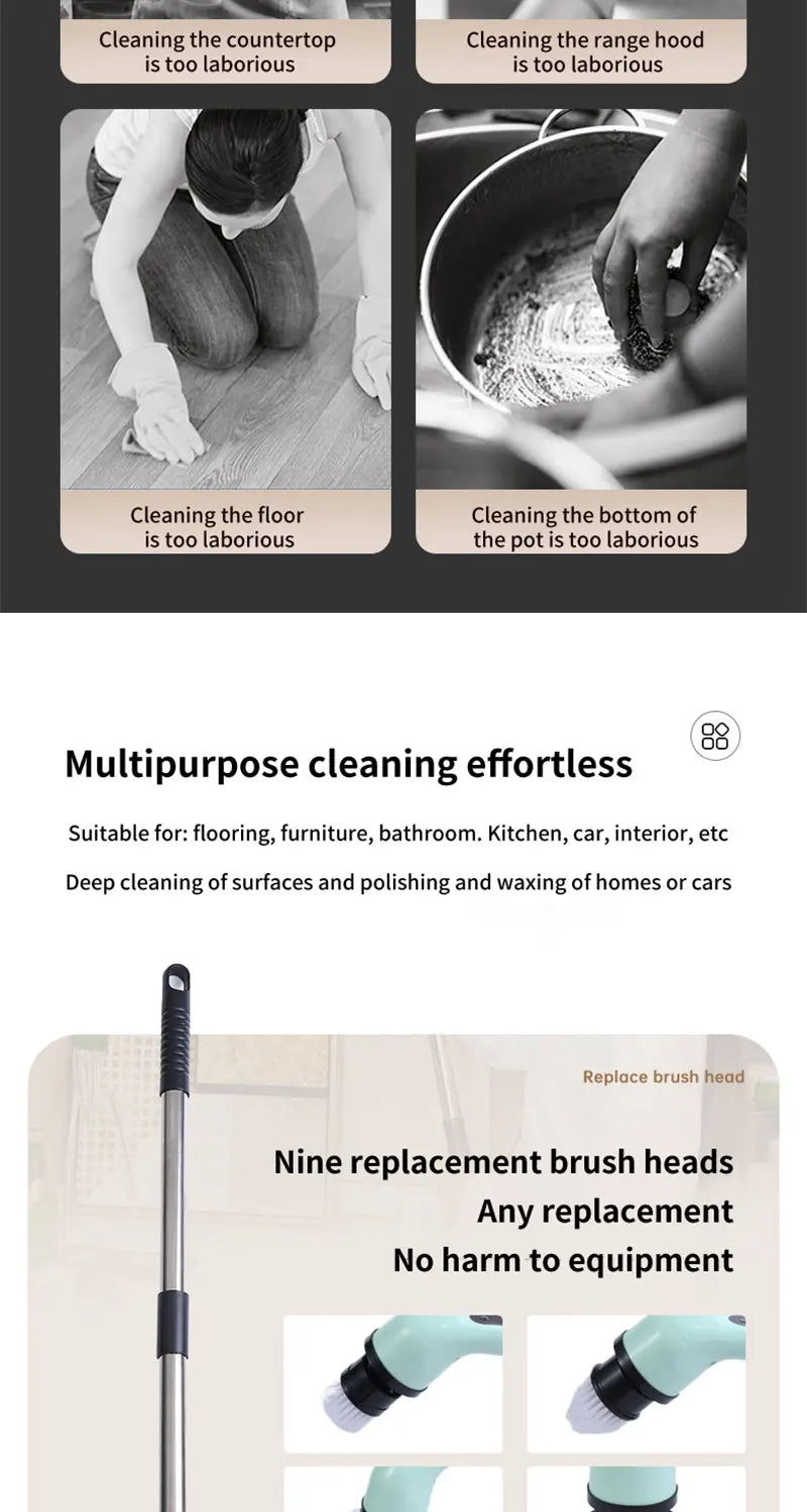 Ecoshyne Power Scrubber — Cordless Electric Spin Cleaner